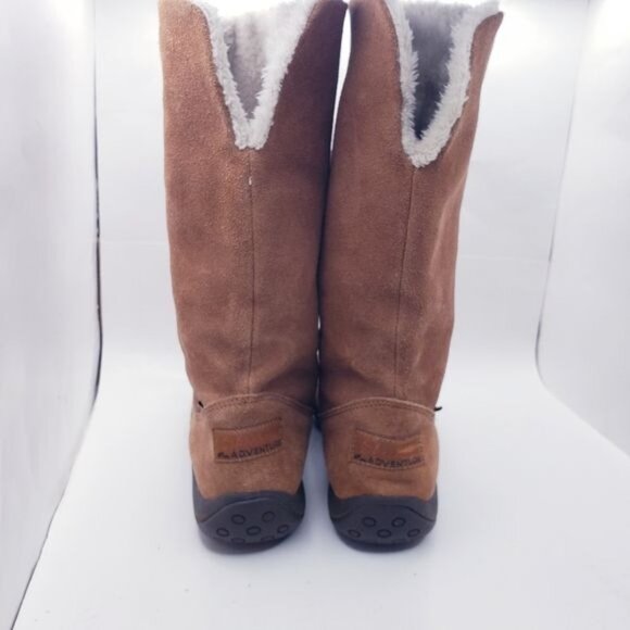 Skechers Descender Chestnut Brown Suede Leather Faux Fur Lined Boots Women's 8 - Picture 3 of 13